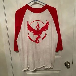 Like New Pokeman Go Team Valor Baseball Shirt XL